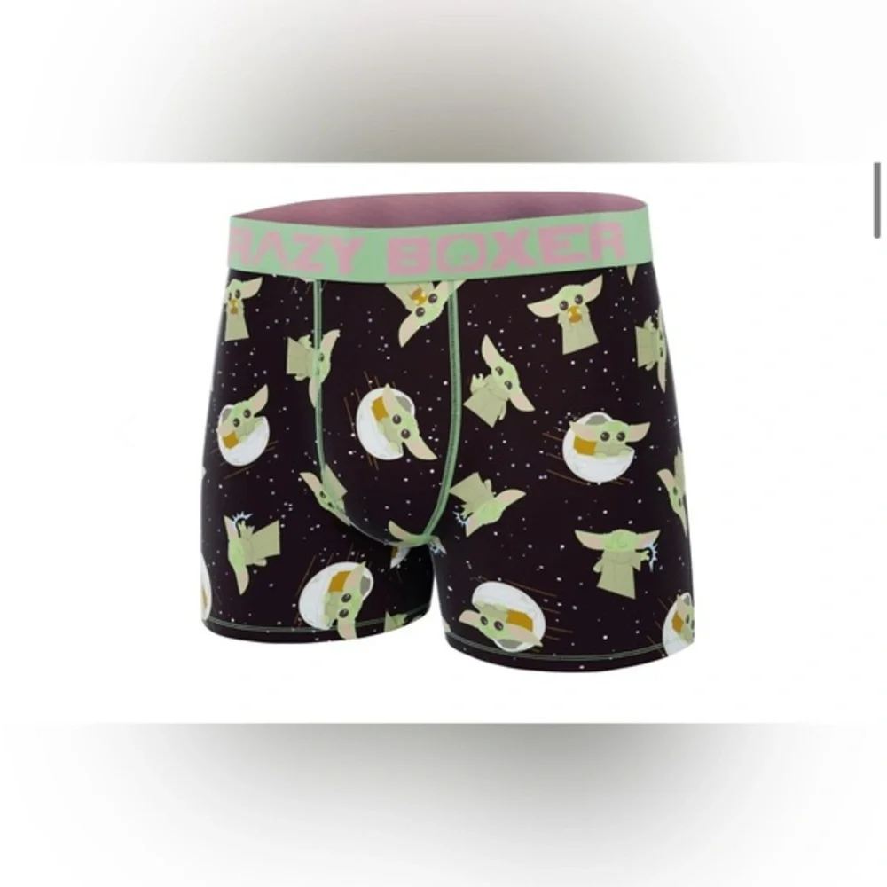 CRAZYBOXER The Mandalorian Baby Yoda‎ Face men’s Boxer Briefs 2pk size large new